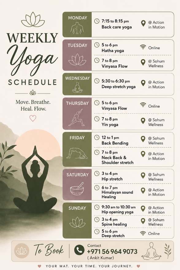 Yin Yoga at Sohum Wellness Sanctuary — Sohum Wellness Sanctuary · Al Quoz, Dubai · Dubai