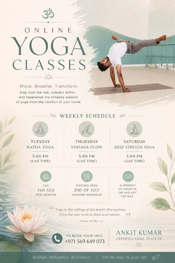 Online Yoga Classes with Ankit Kumar — Online