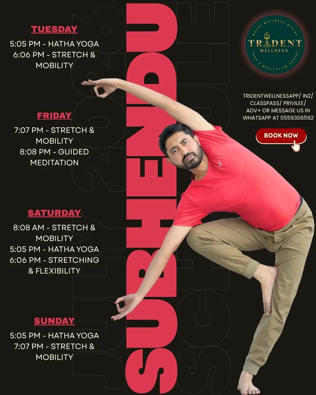 July 2026 Yoga Class Schedule — Trident Wellness Centre · Dubai Marina, Dubai · Dubai